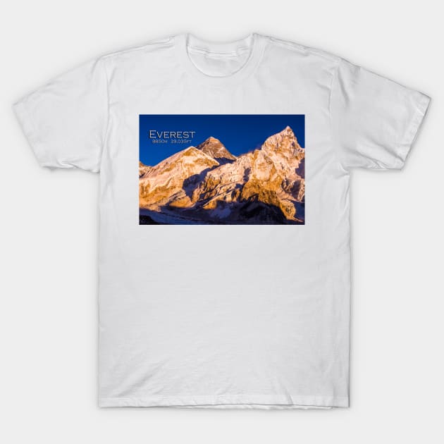 Everest sunset T-Shirt by geoffshoults